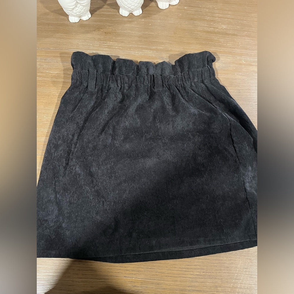 Lush Black Corduroy Skirt
